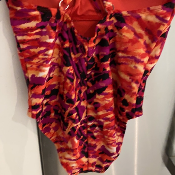 Water Colour Bright Wild Animal Print One-Piece Swim Suit Cross Back Summer S - Picture 8 of 9